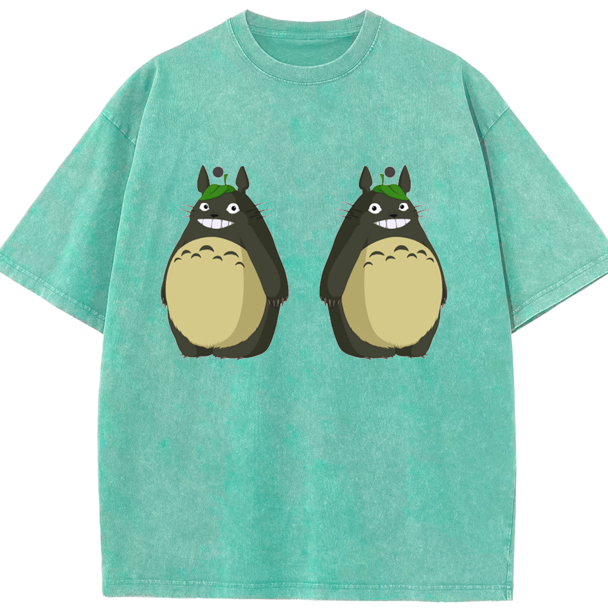 （画像用） となりのトトロ 草壁メイ 草壁サツキ My Neighbor Totoro Satsuki Kusakabe Mei Kusakabe 綿100% ヴィンテージ風 半袖Tシャツ（フロントプリント）